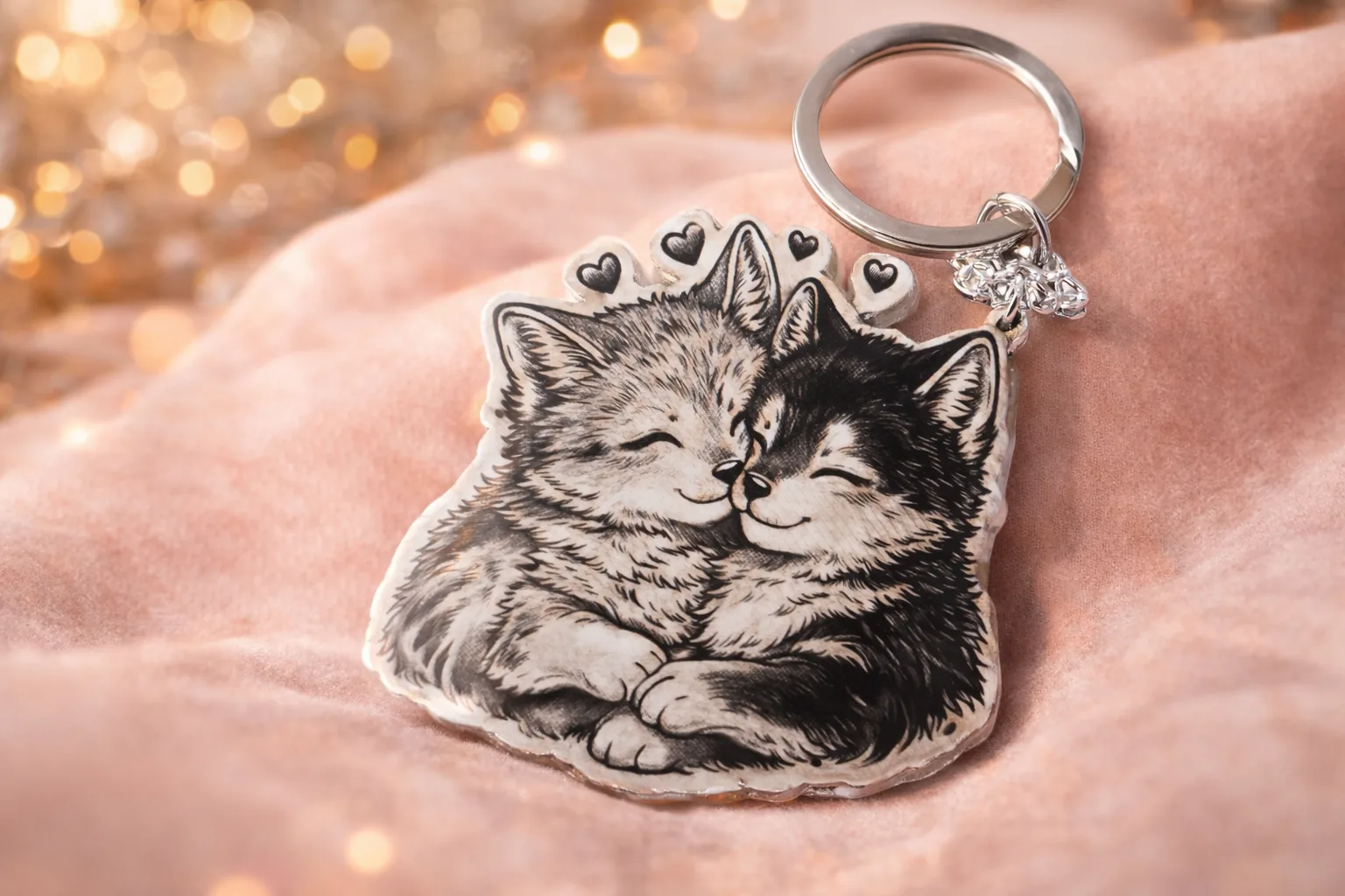 Portachiavi cani innamorati